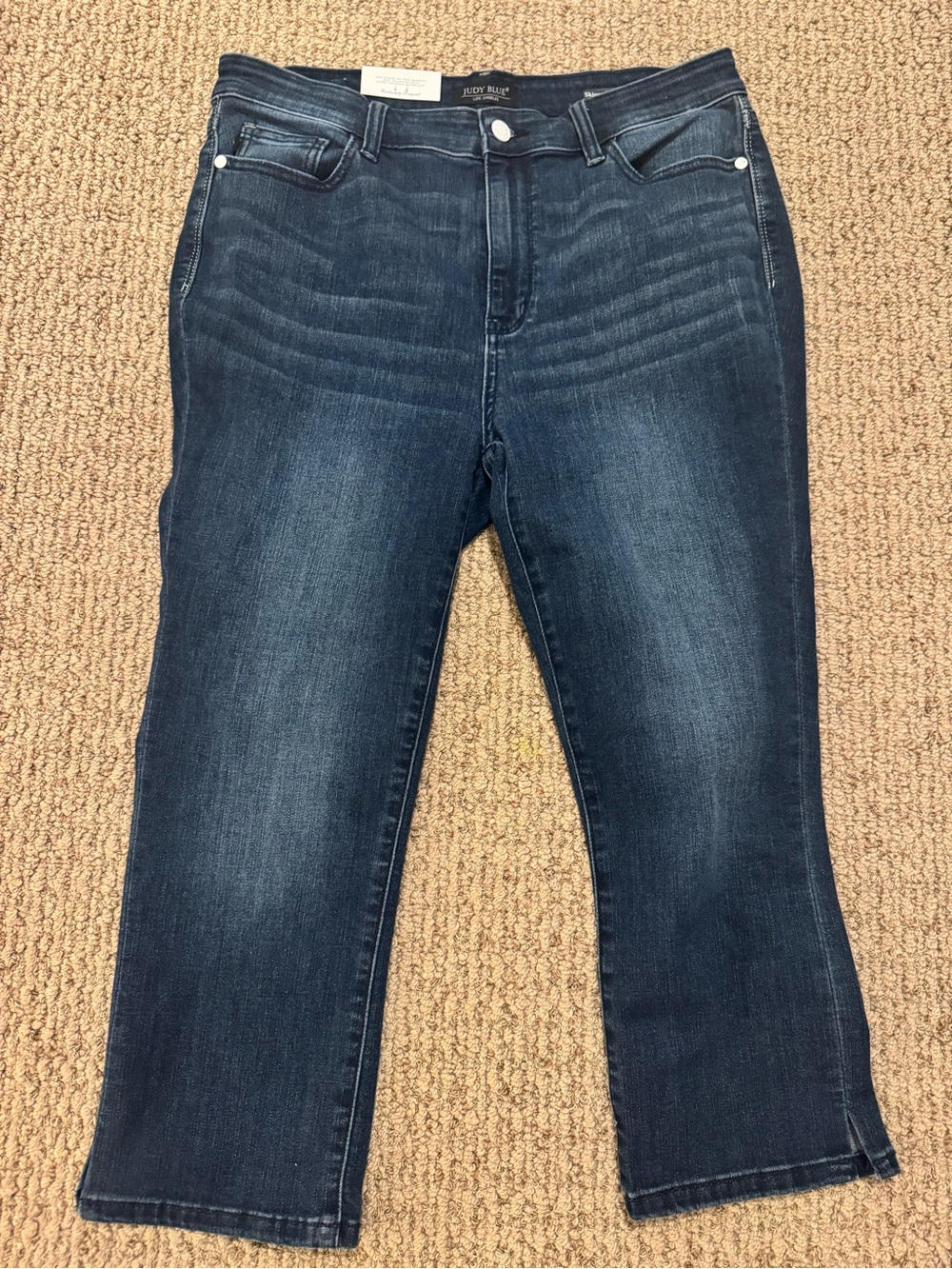 Judy Blue 15 soak up the sun Dark Indigo Cropped Jeans Capri denim